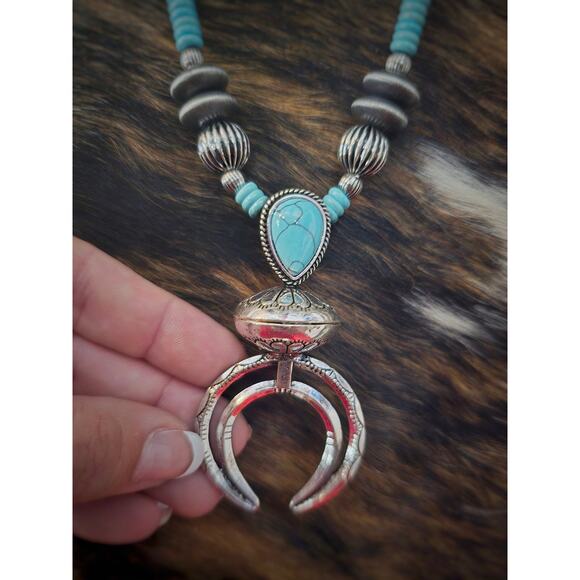 Turquoise Statement Necklace - Picture 2 of 3